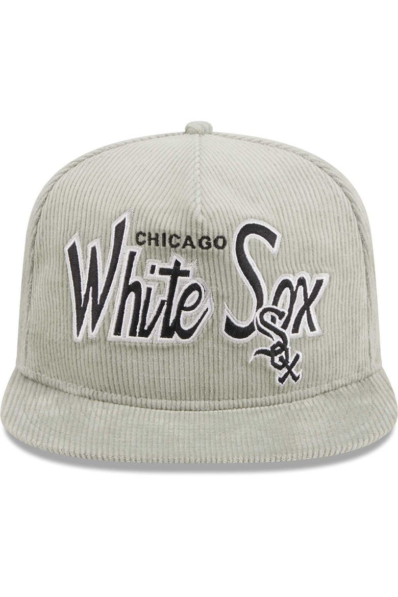 Men's New Era Gray Chicago White Sox Corduroy Golfer Adjustable Hat, Alternate, color, Gray