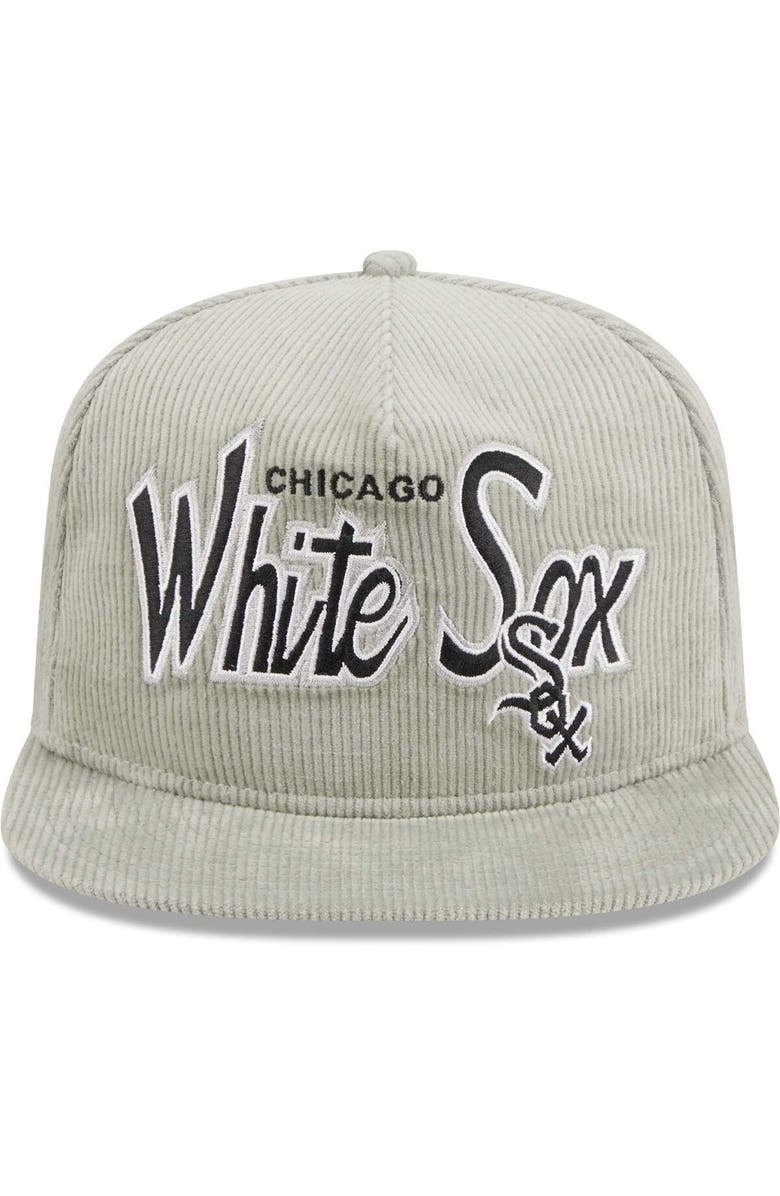 New Era Men's New Era Gray Chicago White Sox Corduroy Golfer Adjustable Hat, Alternate, color, Gray