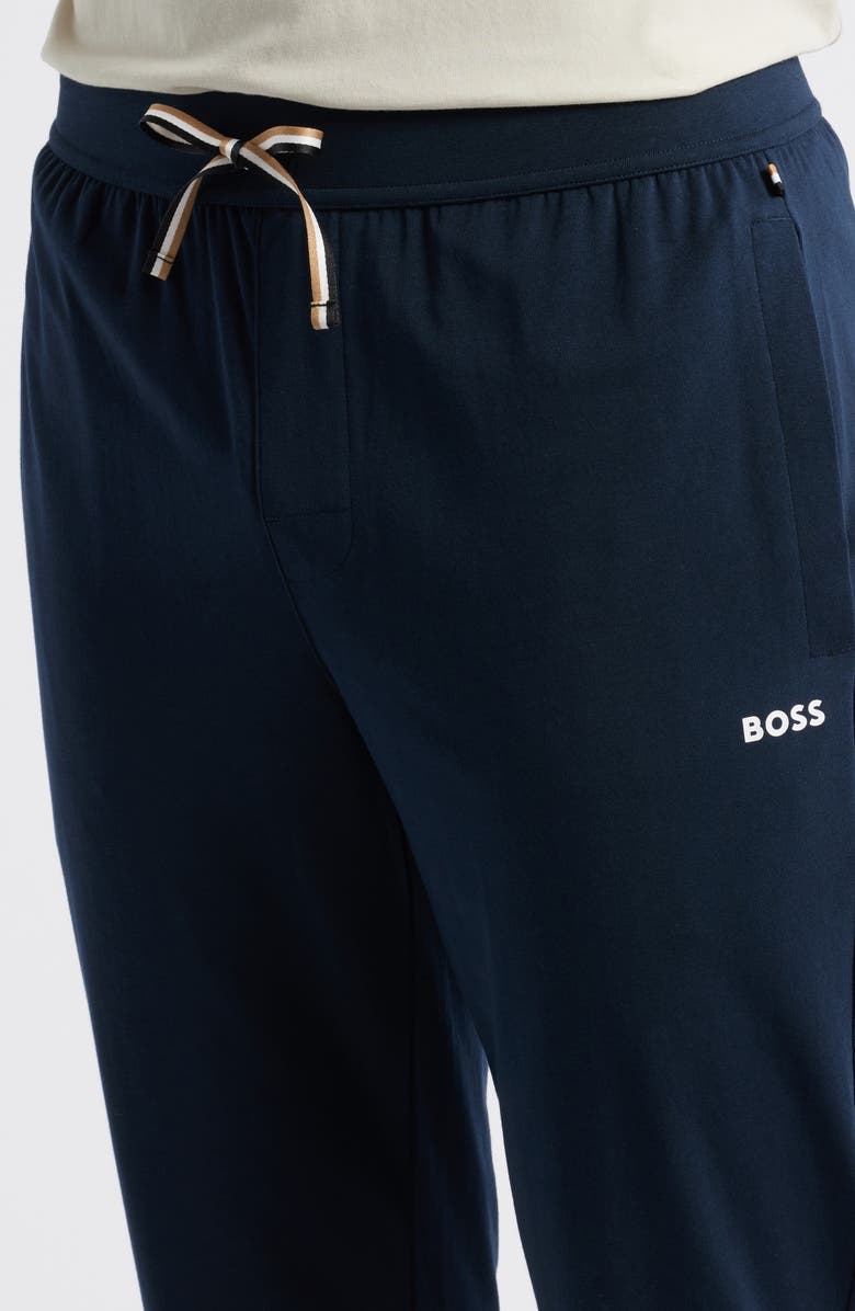 BOSS Unique Stretch Cotton Pajama Joggers, Alternate, color, Dark Blue