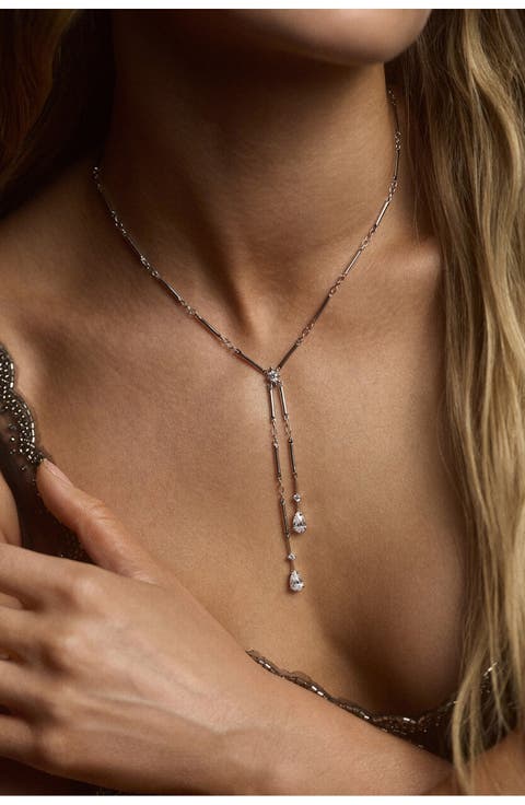 Hera Faux Lariat Necklace