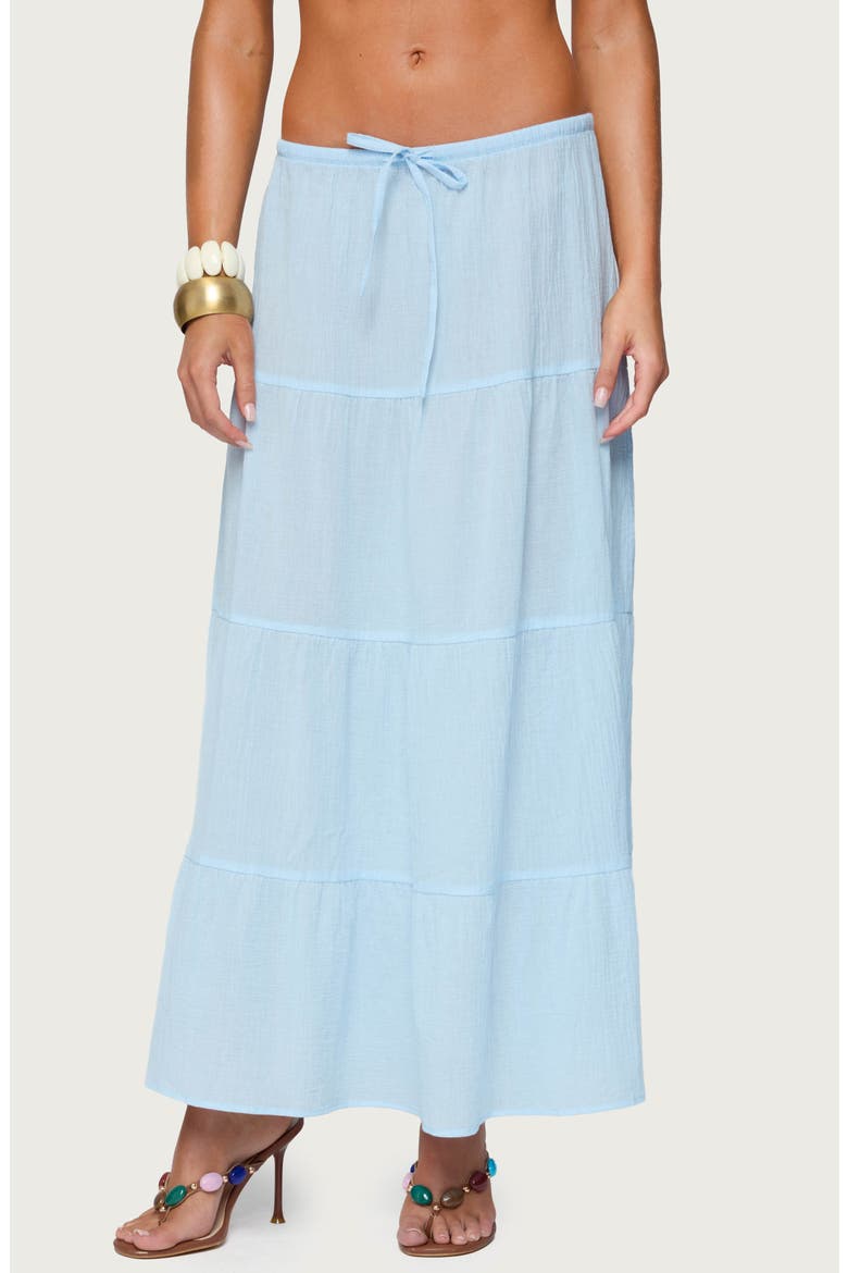 Kaila Cotton Maxi Skirt, Main, color, LIGHT-BLUE