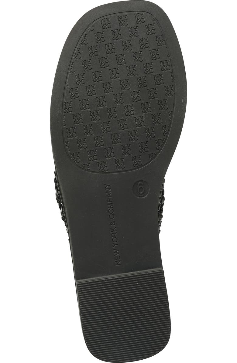 NEW YORK AND COMPANY Phillipa Woven Slide Sandal, Alternate, color, Black