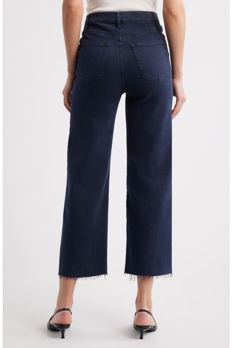 The Anchor High Waist Wide Leg Jeans, Alternate, color, NAVY RAW FRAY