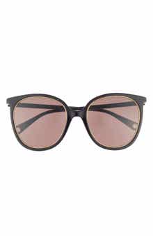 Gucci 56mm Oval Sunglasses on a Chain