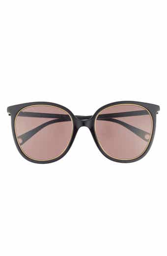 56mm Oval Sunglasses on a Chain