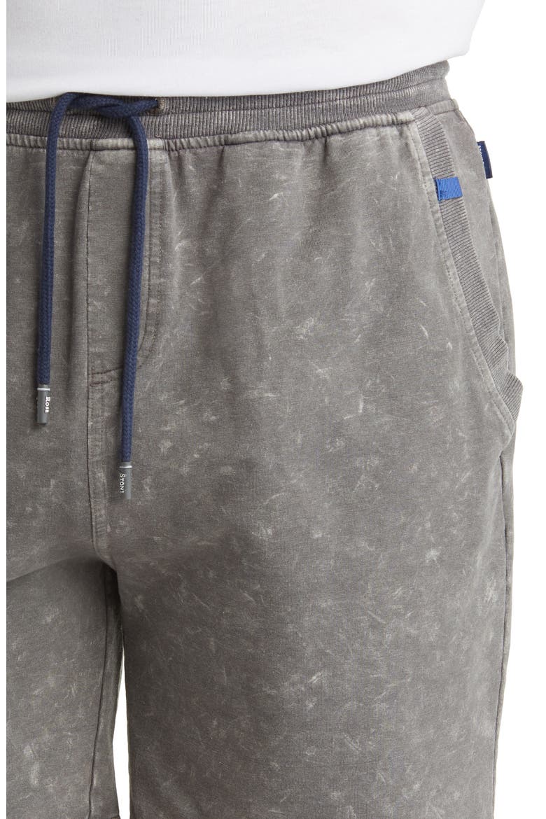 Acid Wash Fleece Sweat Shorts, Alternate, color, GREY