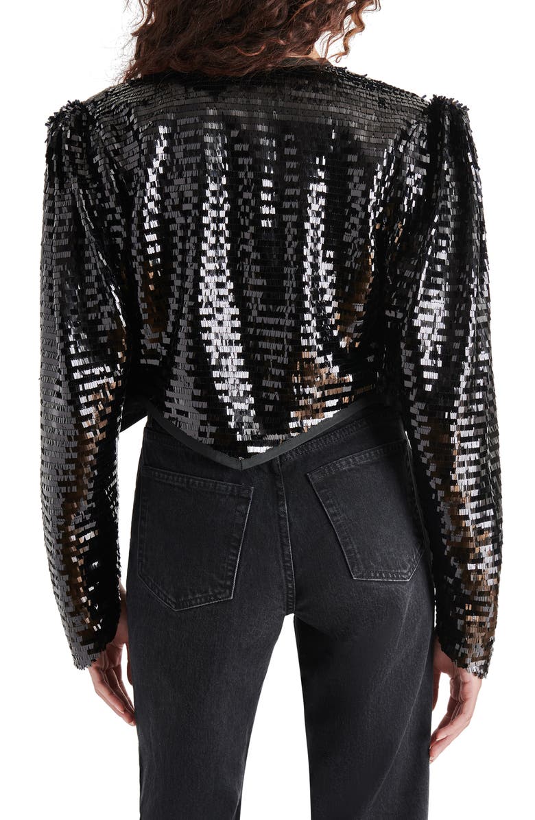Steve Madden Juliet Sequin Crop Jacket, Alternate, color, 