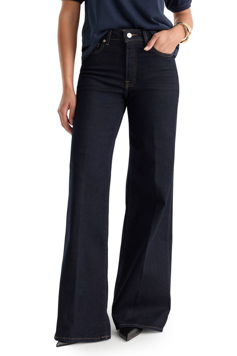 Good Waist High Waist Palazzo Wide Leg Jeans, Main, color, RINSE