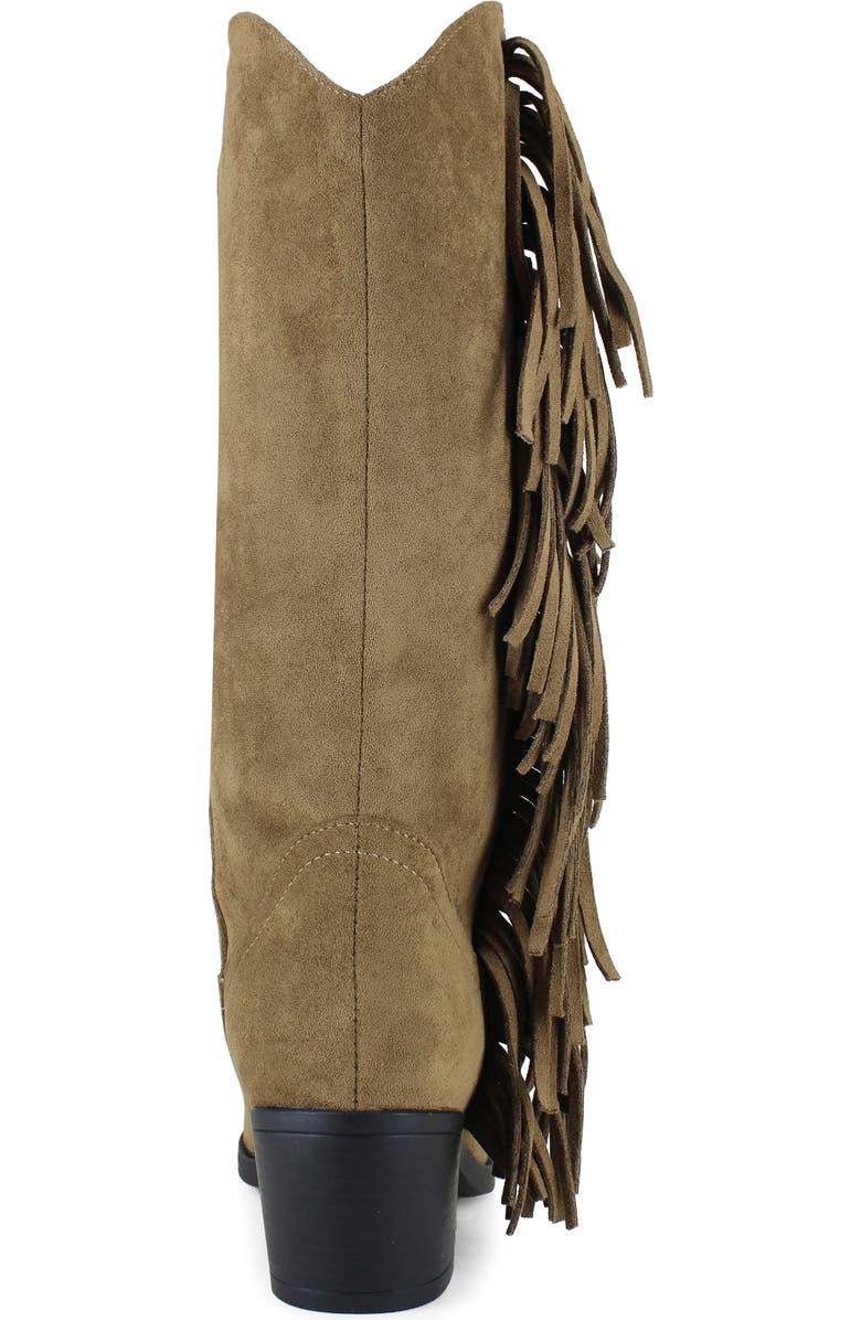 UNIONBAY Darcy Fringe Western Boot, Alternate, color, Dark Tan