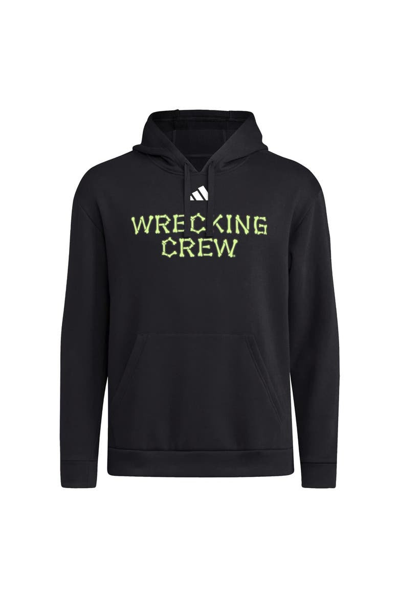 Men's adidas  Black Texas A&M Aggies Glow Halloween Wrecking Crew Pullover Hoodie, Alternate, color, Black