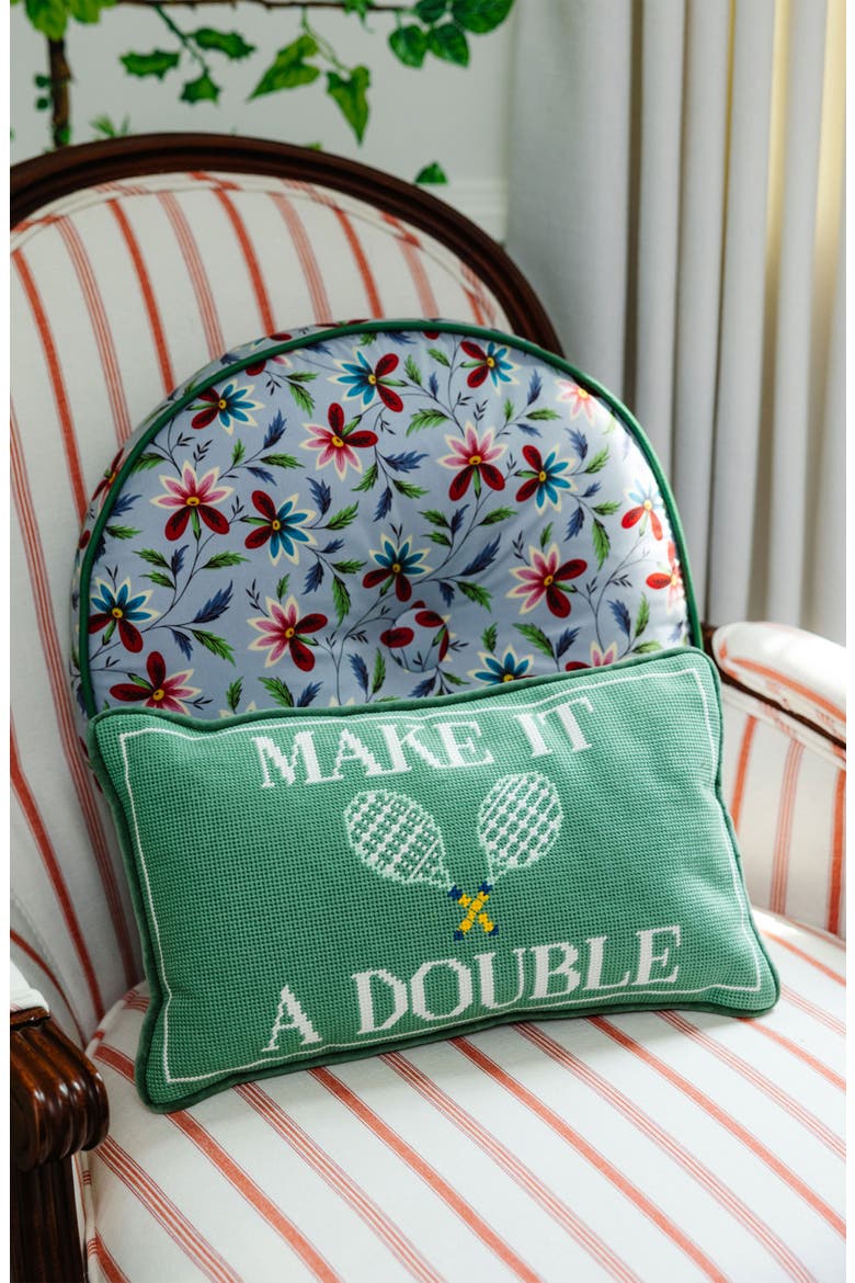 Make It A Double Needlepoint Pillow, Alternate, color, Make it A Double