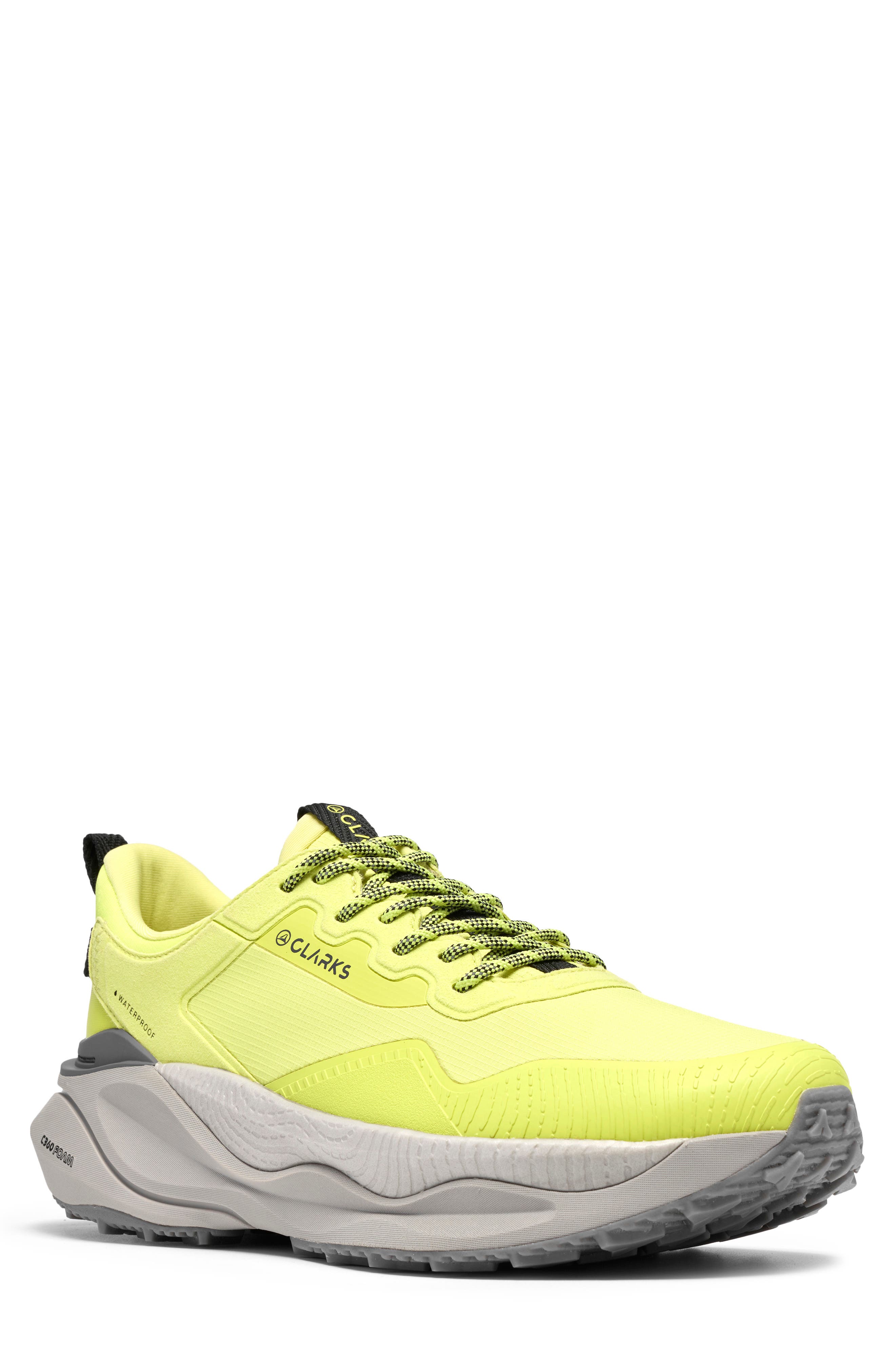 Pace Trail Waterproof Running Shoe, Main, color, LIME COMBI