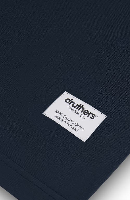 Shop Druthers Nyc Heavyweight Organic Cotton T-shirt In Dress Blue