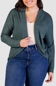 24seven Comfort Apparel Curved Hem Bolero Jacket