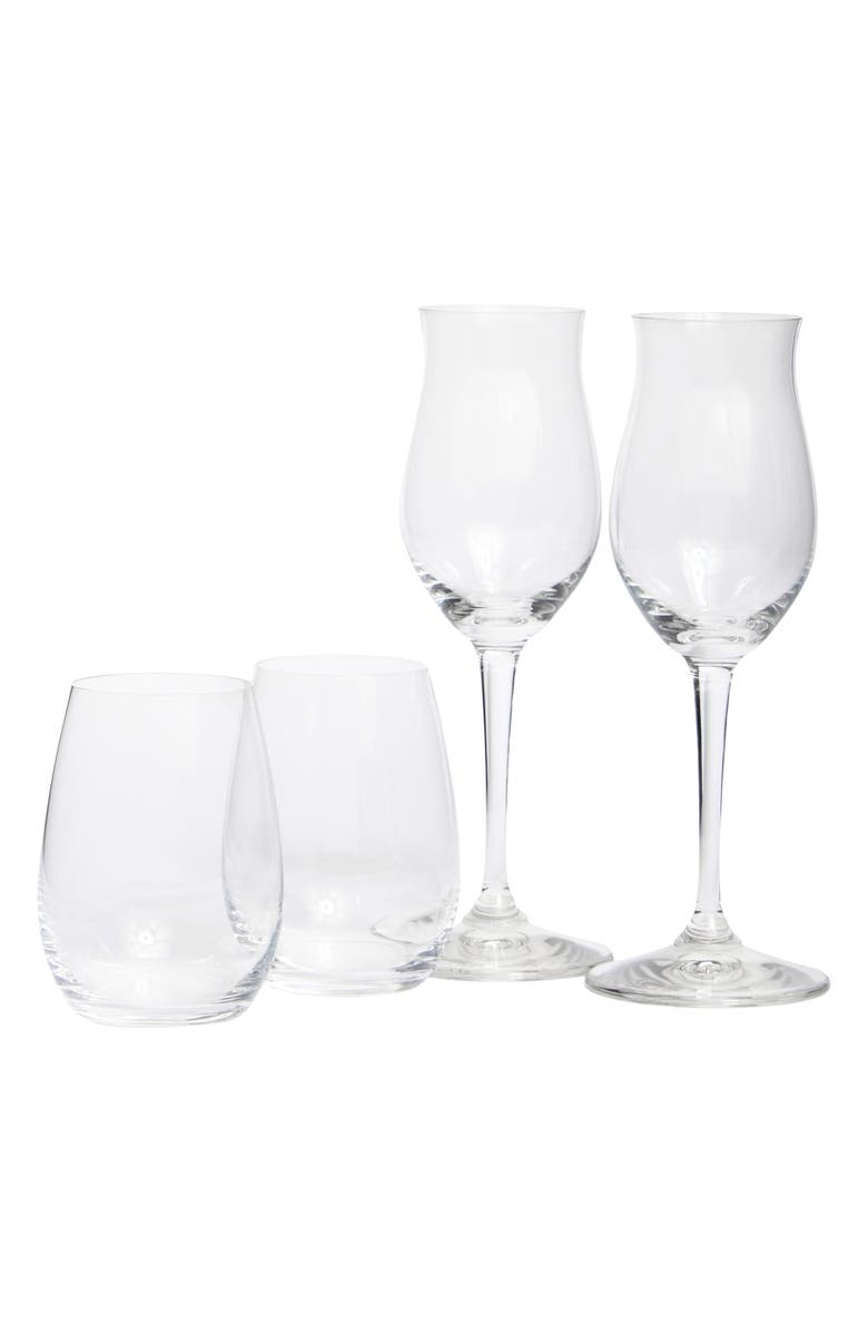 Riedel Set of 4 Cognac/Hennessy Glasses & Spirits Tumblers, Main, color,