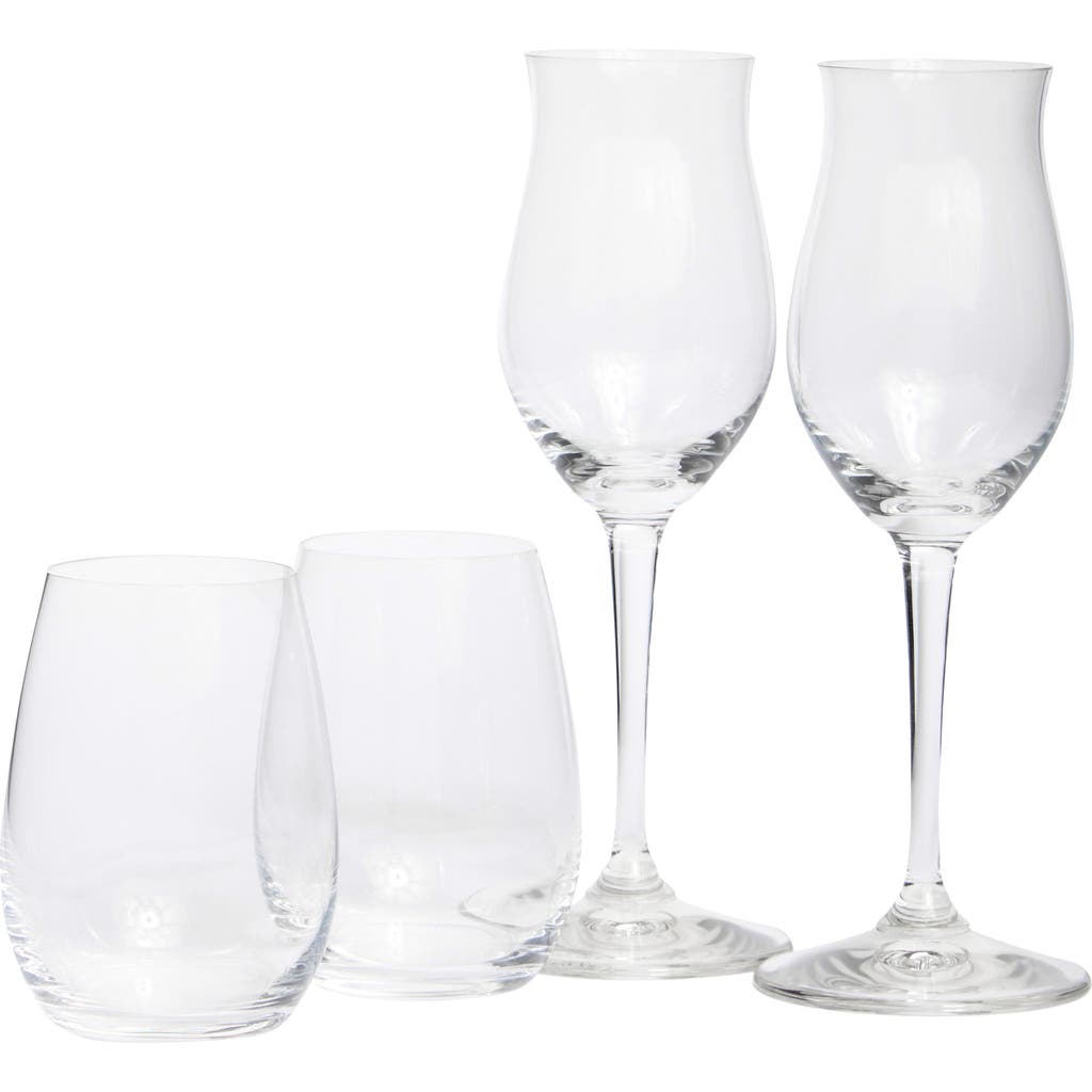 Riedel Set Of 4 Cognac/hennessy Glasses & Spirits Tumblers In No Color