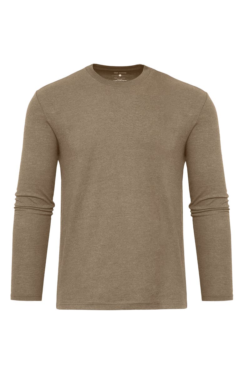 True Classic Classic Long Sleeve Crewneck T-Shirt, Alternate, color, Dark Heather Sagewood