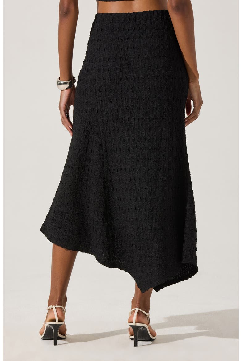 Smock Asymmetric Skirt, Alternate, color, BLACK