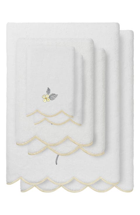 Hydea Scallop 6-Piece Embellished Towel Set
