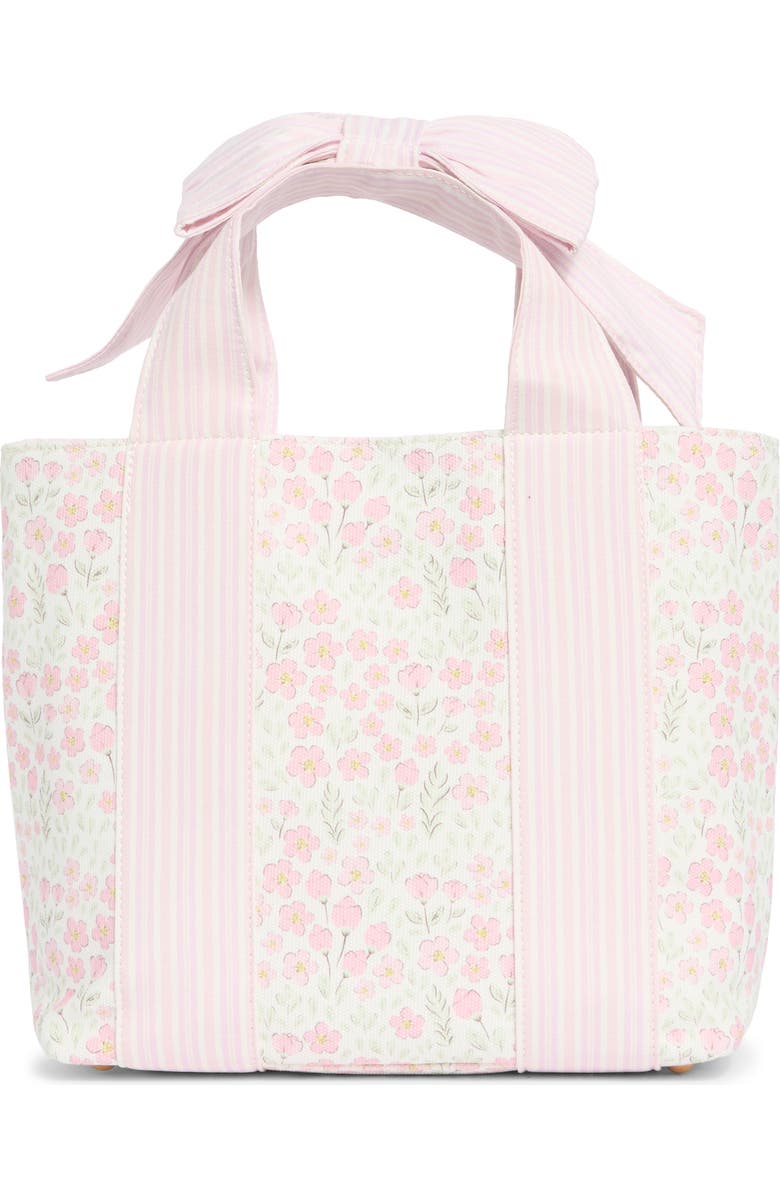 Nanette Lepore Bow Handle Tote, Alternate, color, Pretty Petals-Pink Gingham