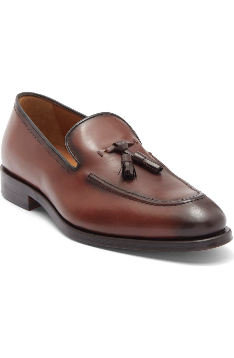 ANTONIO MAURIZI Tassel Loafer, Main, color, Mahogany