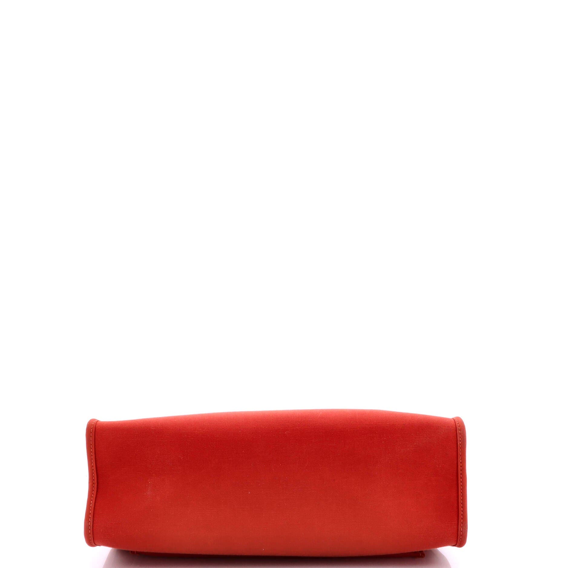 Pre-Owned Hermes Herbag Zip Leather and Toile 31, Alternate, color, Terre Battue