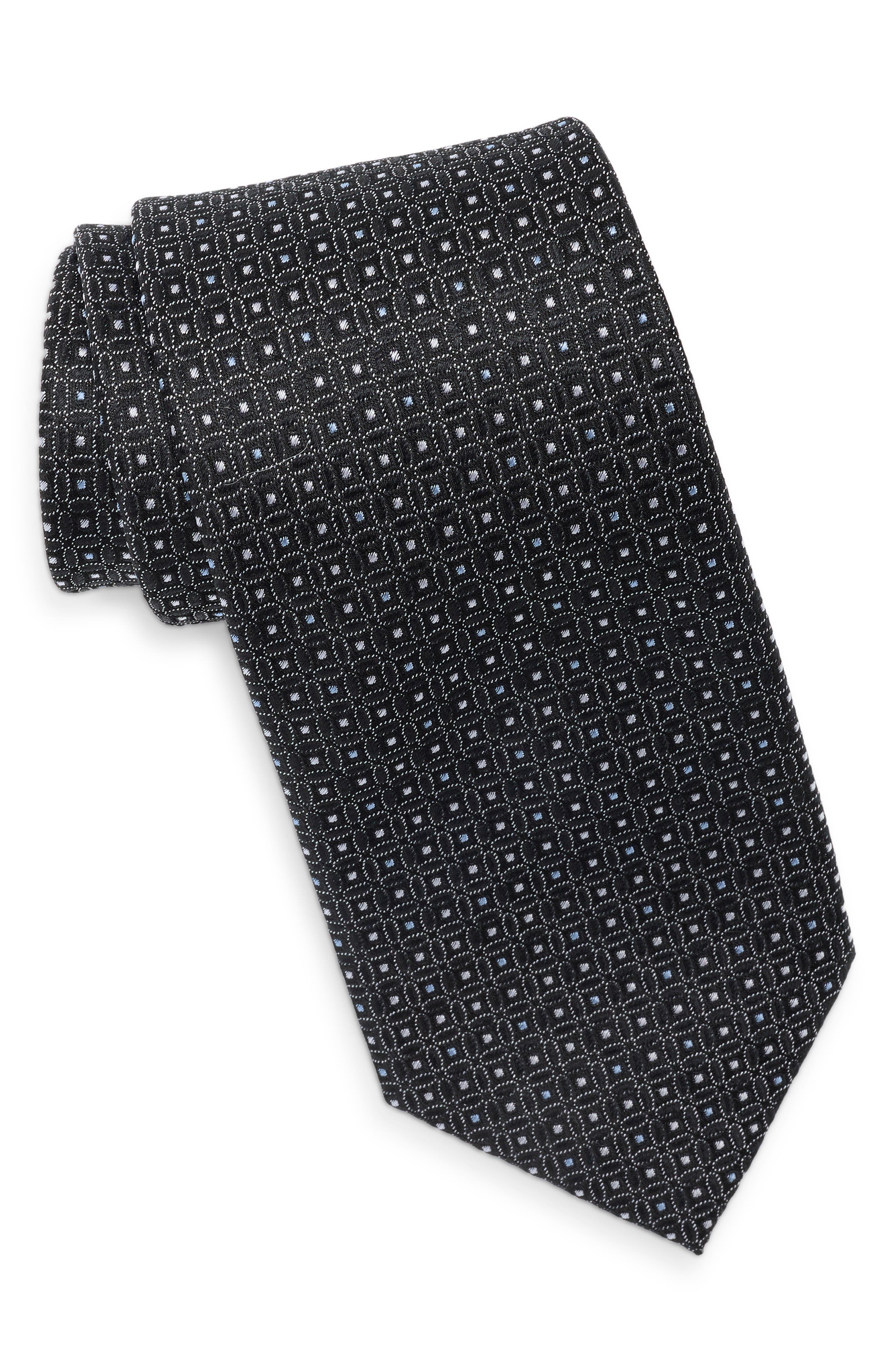 Duchamp Neat Geometric Silk Tie
