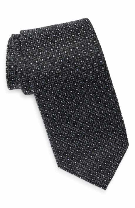 Duchamp Neat Geometric Silk Tie