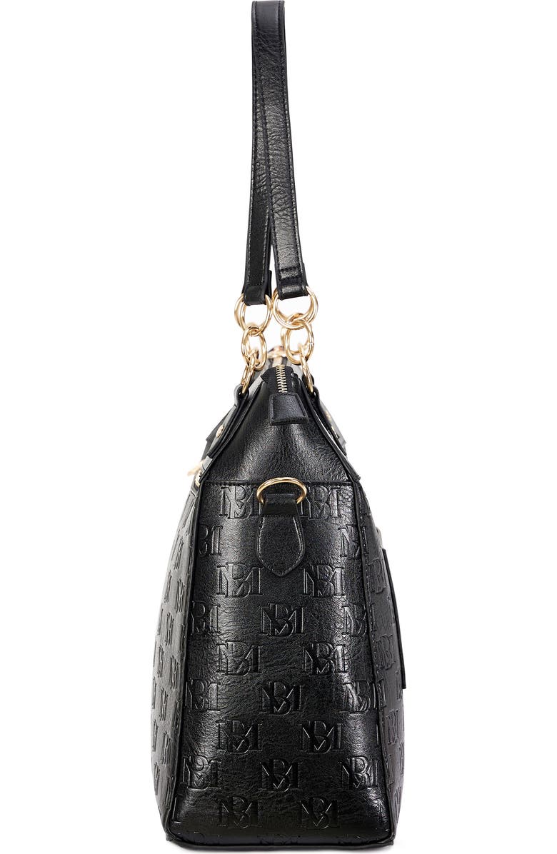 BADGLEY MISCHKA Madalyn Vegan Leather Weekender Duffel Bag, Alternate, color, Black