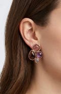 JARDIN Mixed Stone Cabochon Drop Earrings