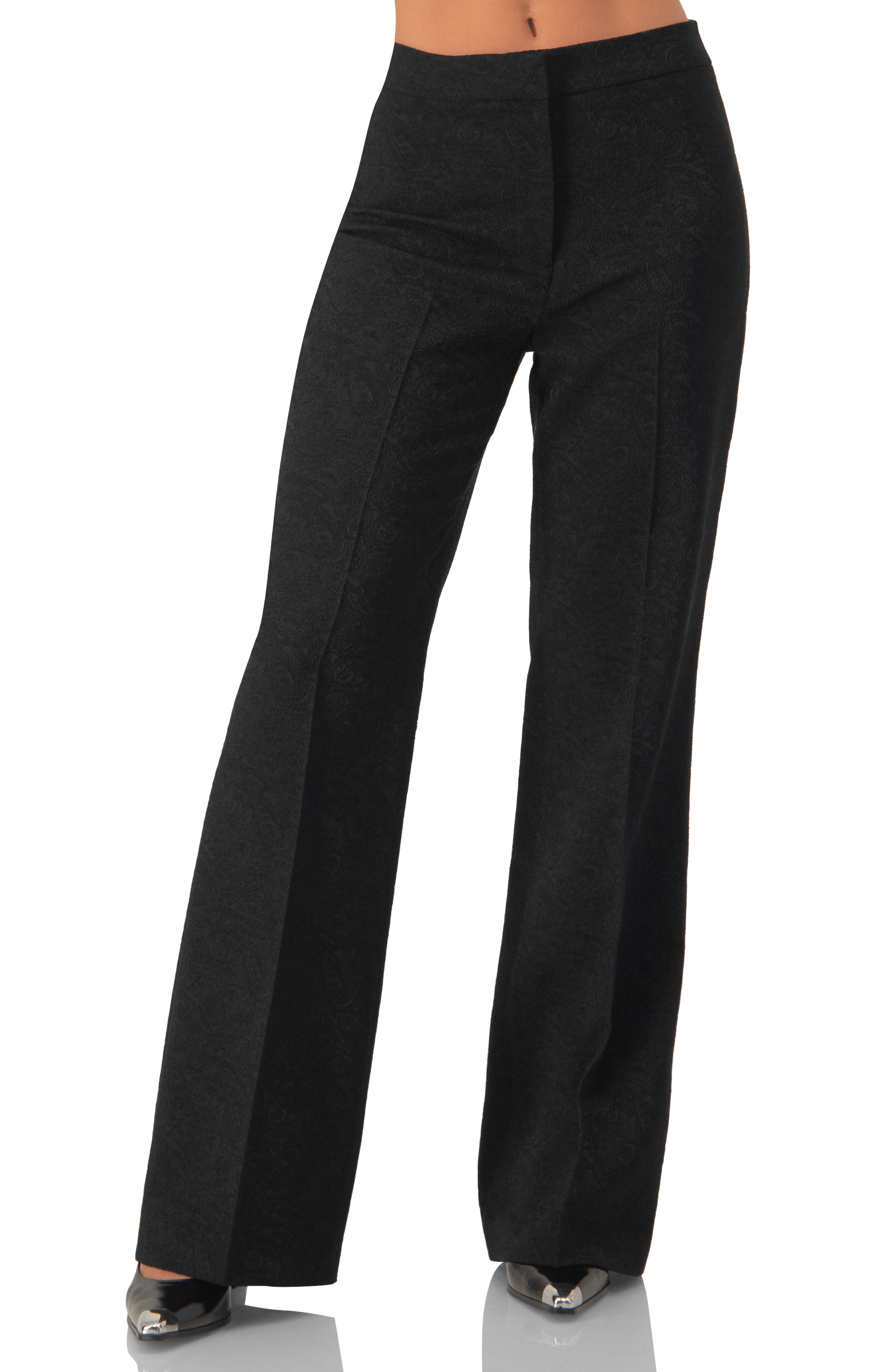 Straight-Leg Pants with Zipper