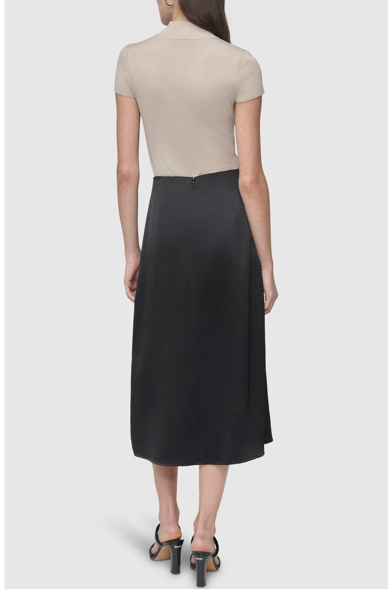 Cargo Pocket Sateen Skirt, Alternate, color, BLACK