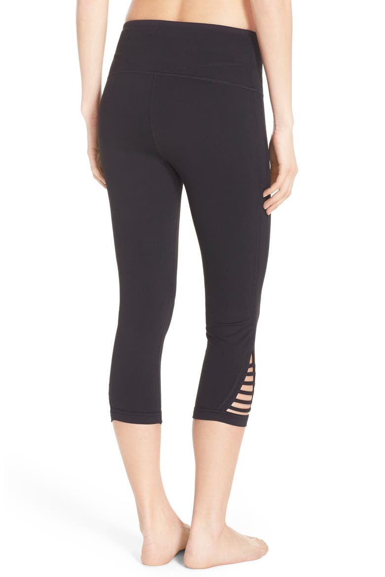 Va-Va High Waist Capris, Alternate, color, BLACK