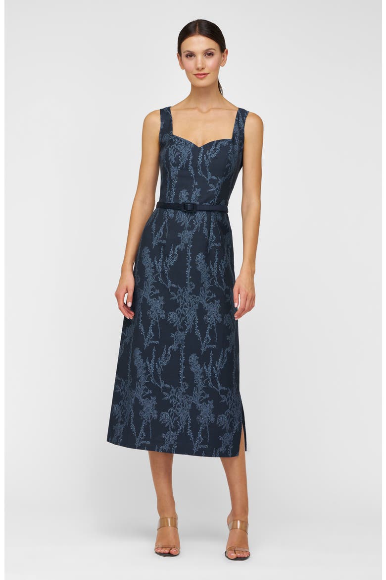 Drew Beaded Embroidery Cocktail Dress, Alternate, color, DARK MIDNIGHT/ STONE BLUE