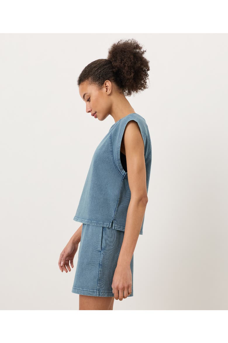 Organic Cotton Weekends Raglan Muscle Tee, Alternate, color, Washed Wedgewood Blue