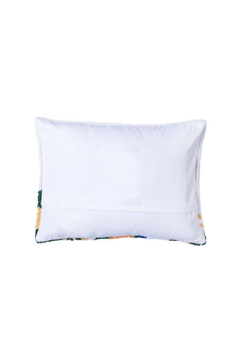 Chicken Rooster & Sunflowers Hooked Mini Accent Pillow 12" x 16", Alternate, color, Orange