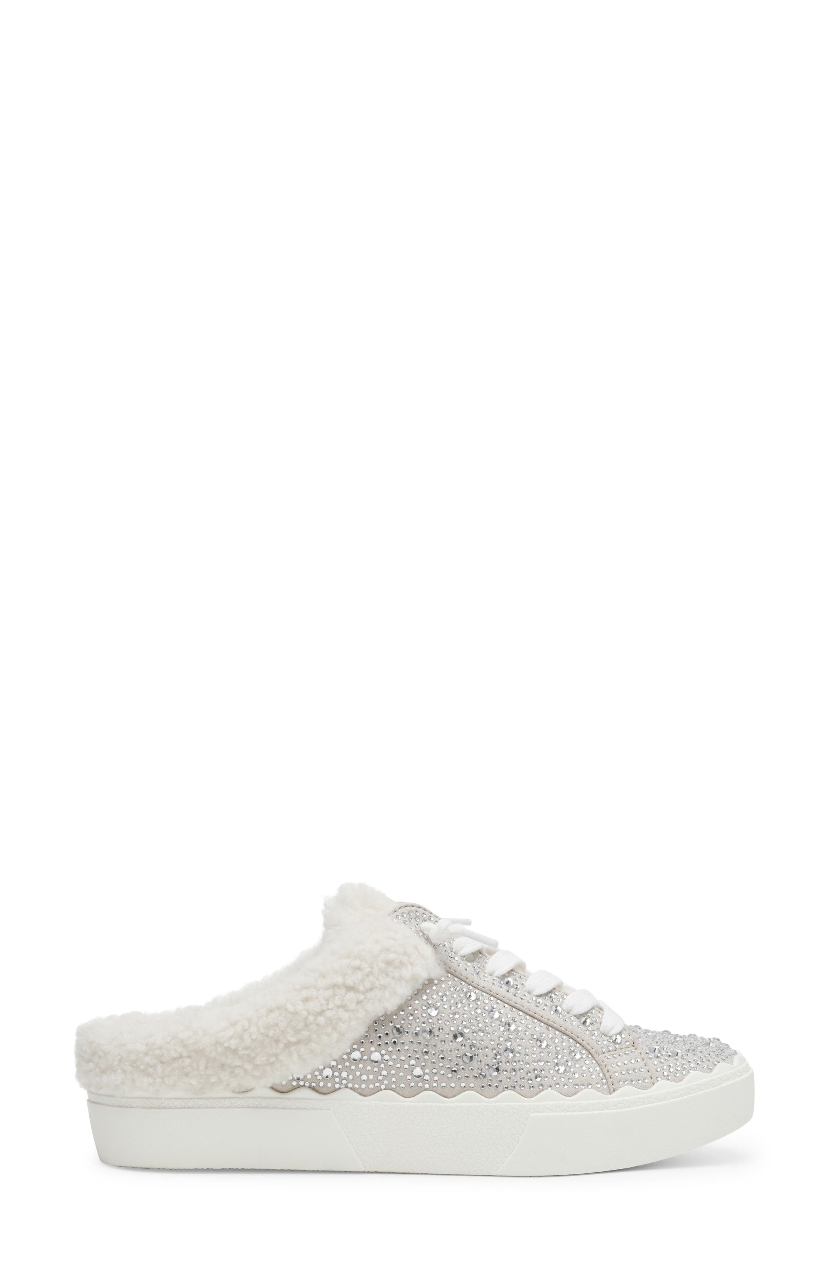 Anne Klein Courage Faux Shearling Sneaker Mule, Alternate, color, 