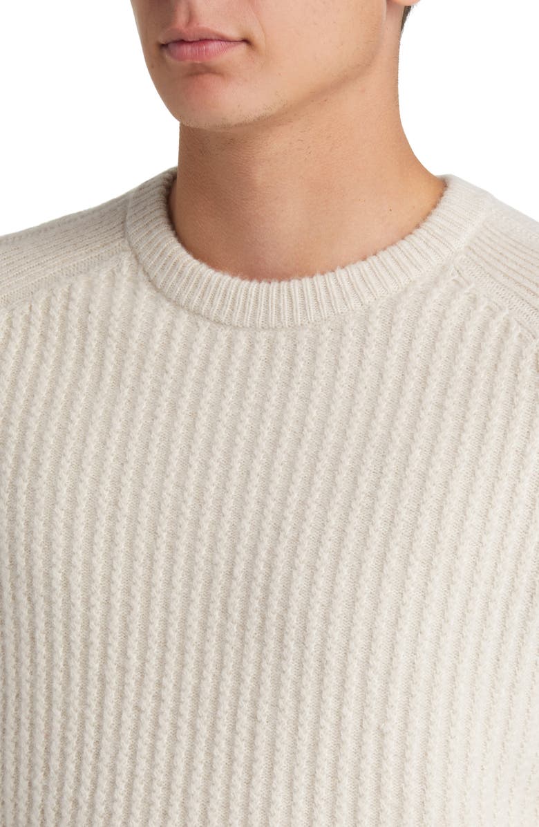 Reiss Millerson Textured Wool & Cotton Blend Crewneck Sweater, Alternate, color,