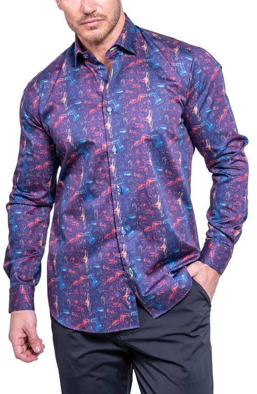 Maceoo Fibonacci Resistance Contemporary Fit Button-up Shirt