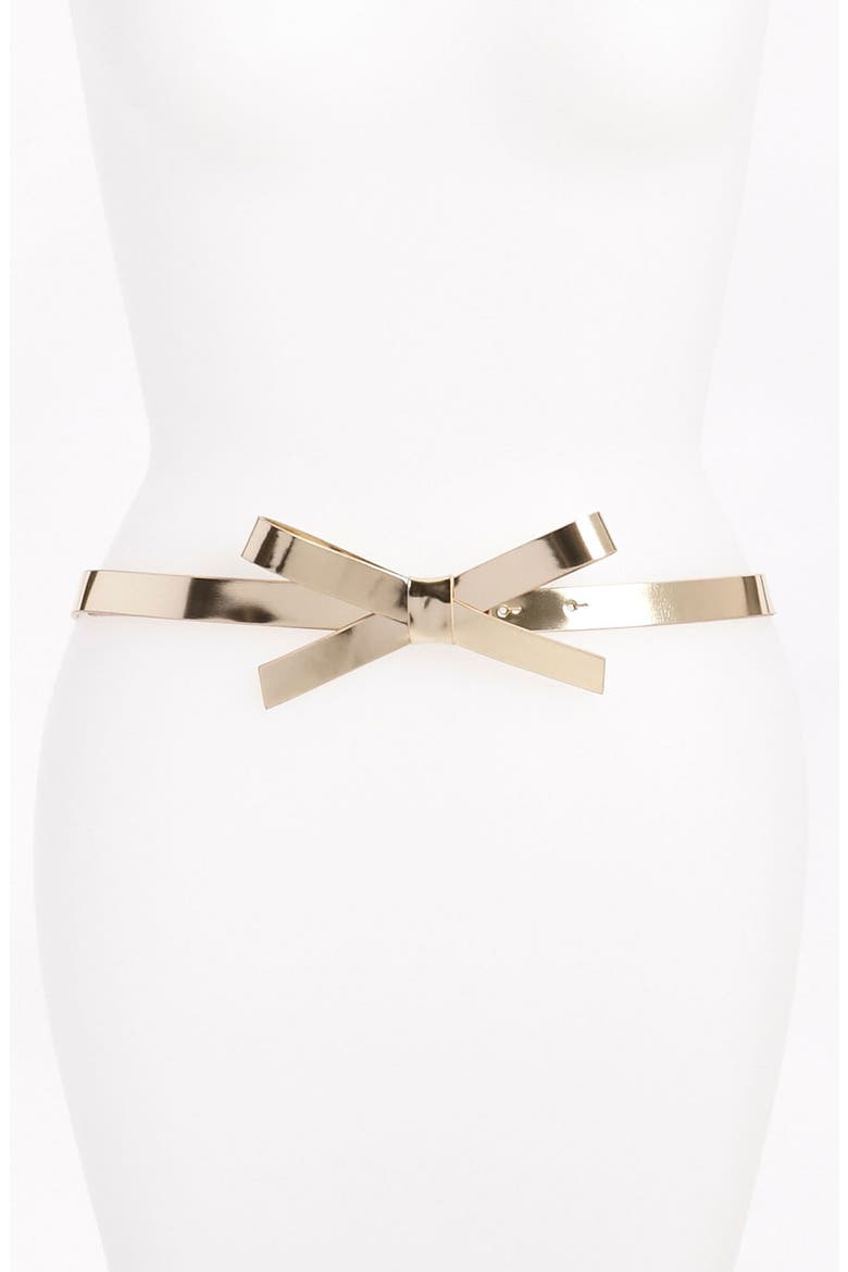 thin bow belt, Main, color, GOLD