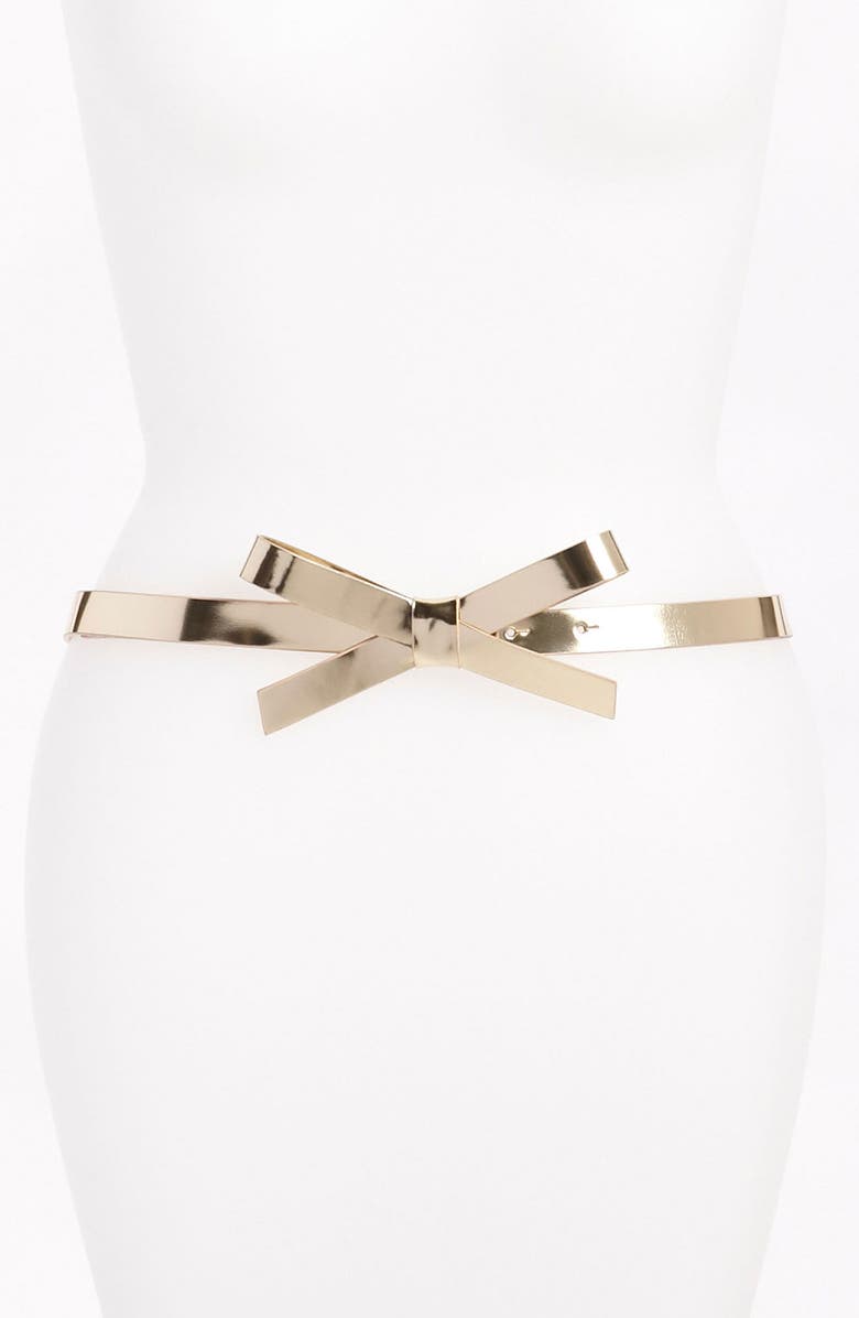 Kate Spade New York thin bow belt, Main, color, 