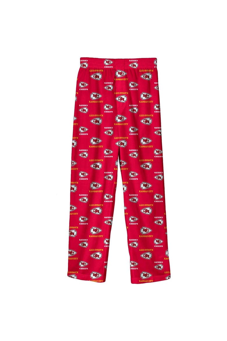 Youth Red Kansas City Chiefs Team-Colored Printed Pajama Pants, Main, color, Red