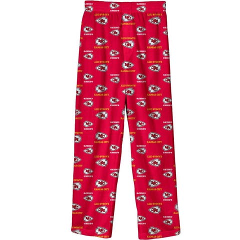 Youth Red Kansas City Chiefs Team-Colored Printed Pajama Pants