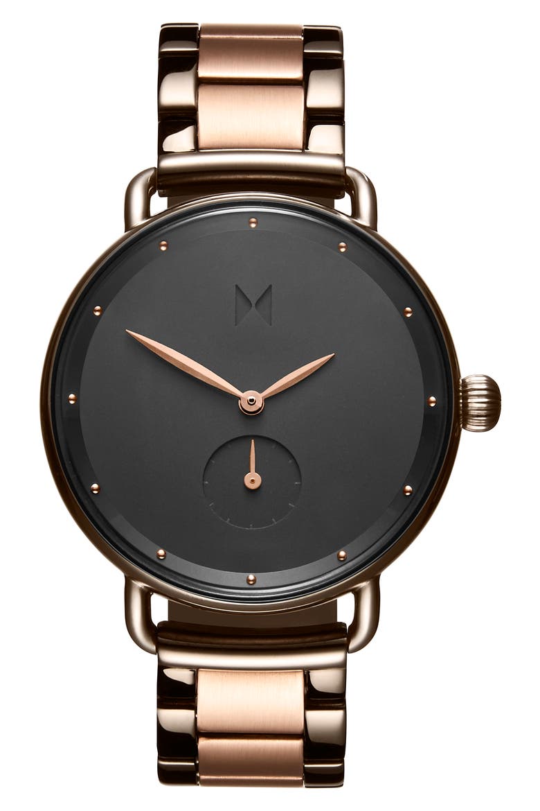 MVMT Bloom Bracelet Watch, 36mm, Main, color, ROSE GOLD/ BLACK