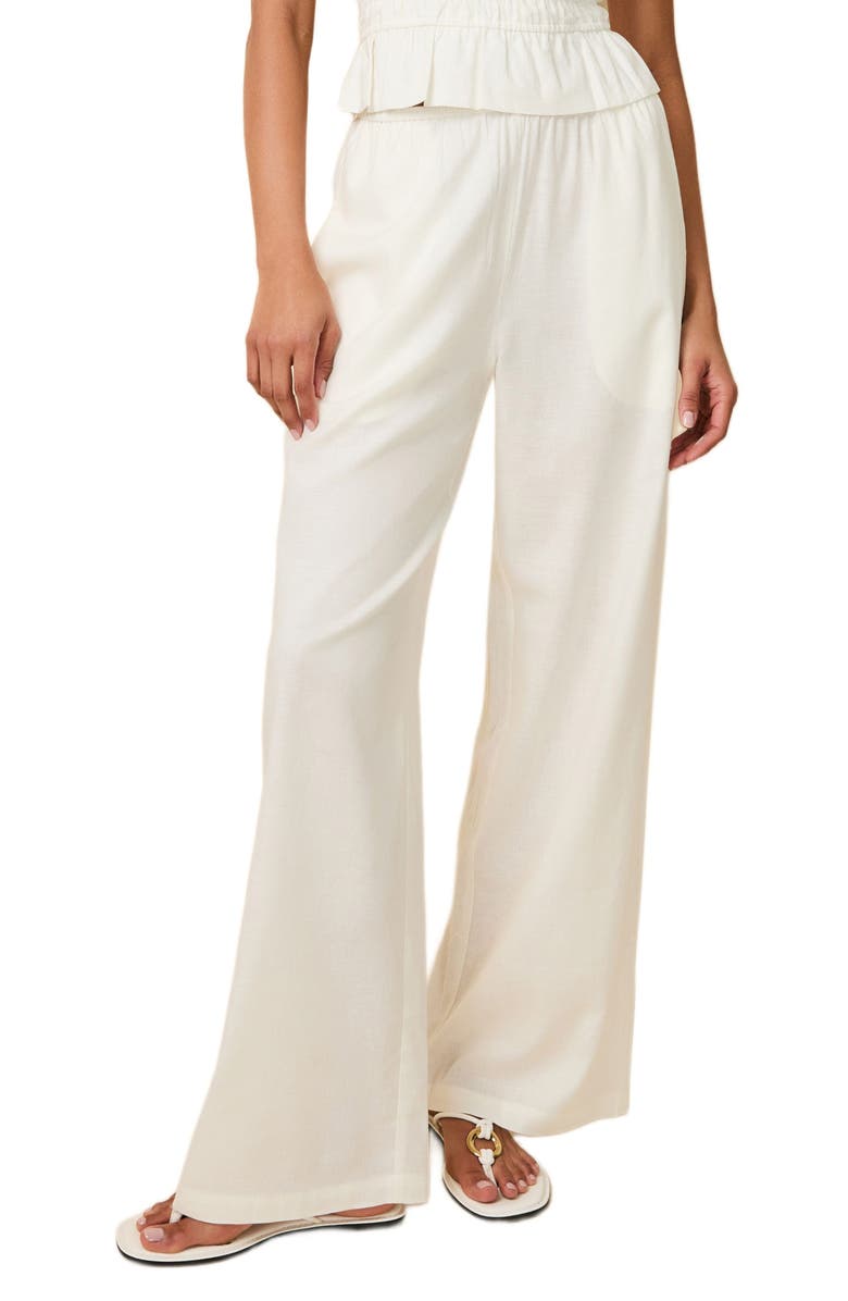 Solid & Striped Monaco Wide Leg Pants, Main, color, Optic White