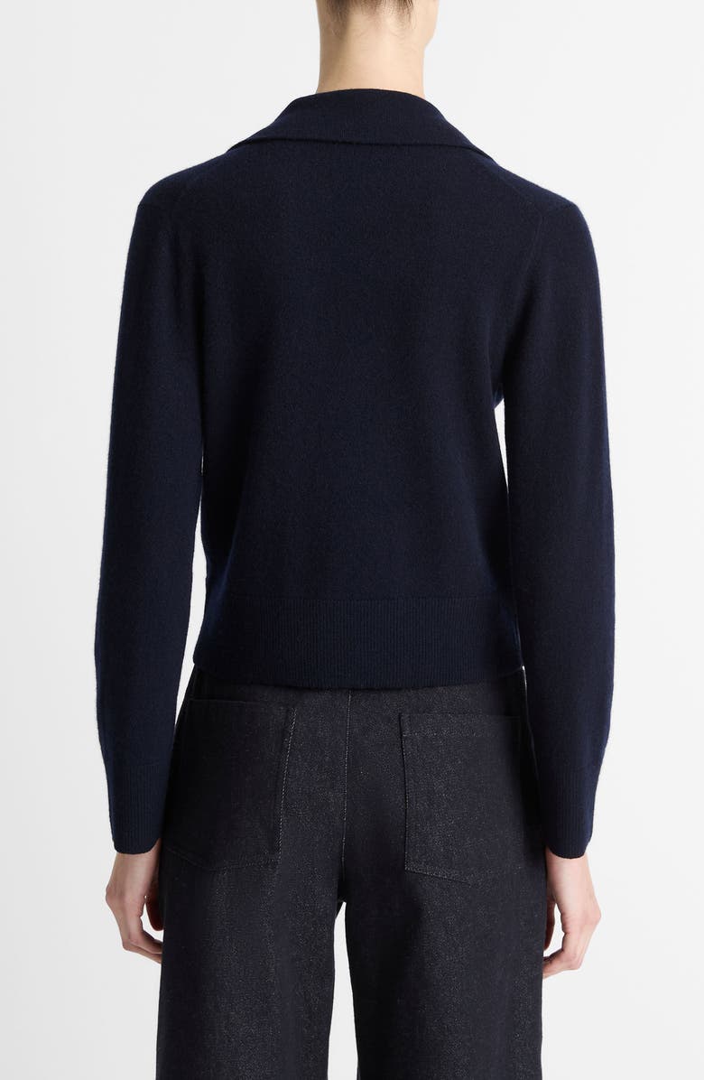 Vince Notch Lapel V-Neck Wool Blend Cardigan, Alternate, color,