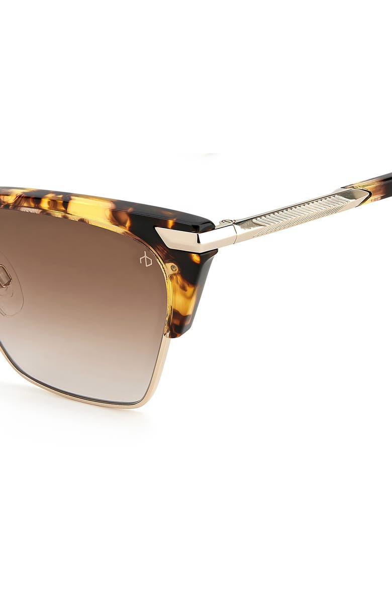 rag & bone 53mm Cat Eye Sunglasses, Alternate, color, Beige Havana