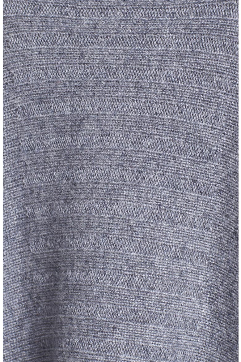 Cashmere Poncho Sweater, Alternate, color, GREY TWILIGHT HEATHER