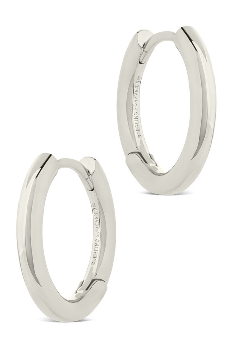 Carmen Polished Infinity Micro Hoop Earrings, Alternate, color, SILVER