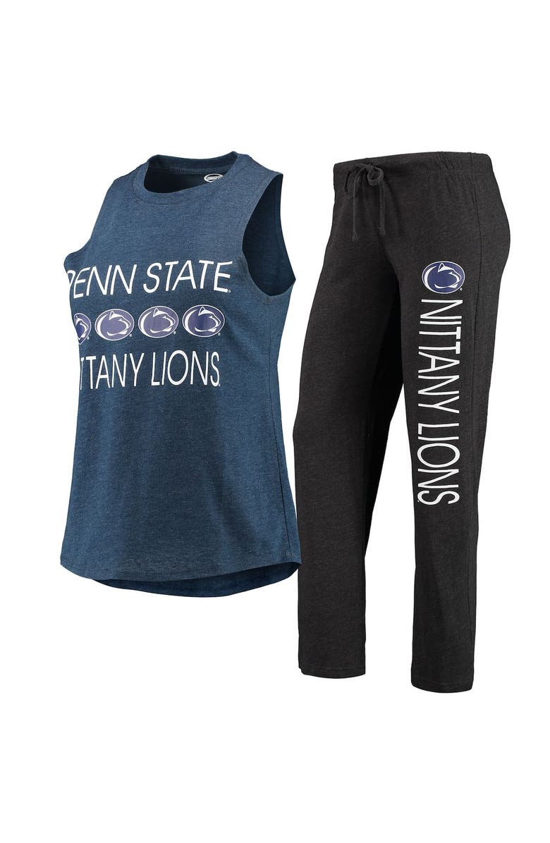 CONCEPTS SPORT Women's Concepts Sport Black/Navy Penn State Nittany Lions Tank Top & Pants Sleep Set, Main, color, 